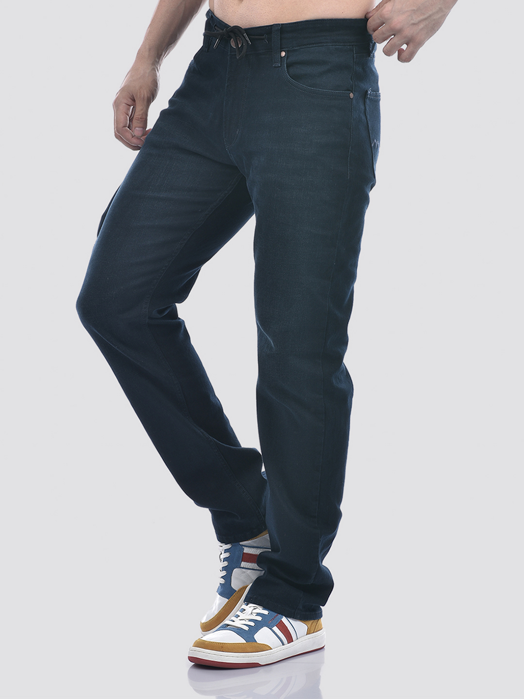 Numero Uno Men Dark Blue Regular Fit Sustainable Packable Jeans